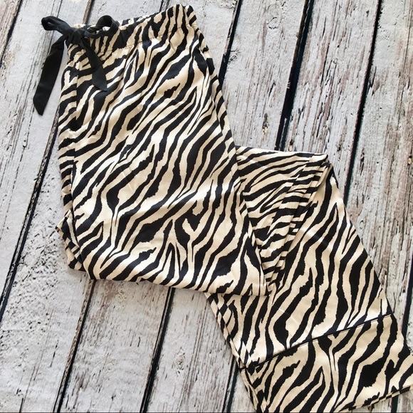 Victoria's Secret Other - NWT Victoria’s Secret Satin Sleep Pant PJ VS Zebra